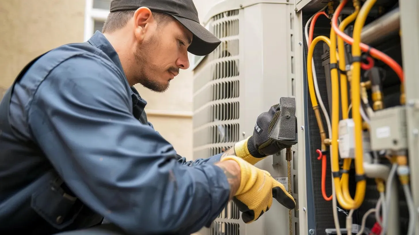 technician doing work hvac