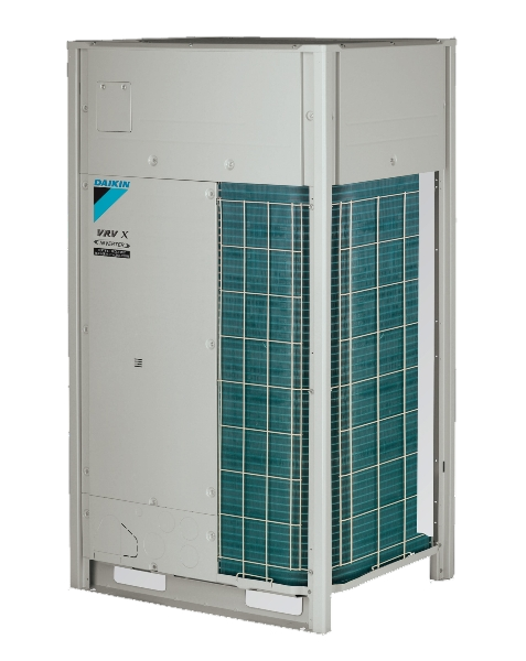 Daikin VRV X system unit for commercial HVAC applications, emphasizing energy-efficient multi-zone heating and cooling solutions for offices and retail spaces.